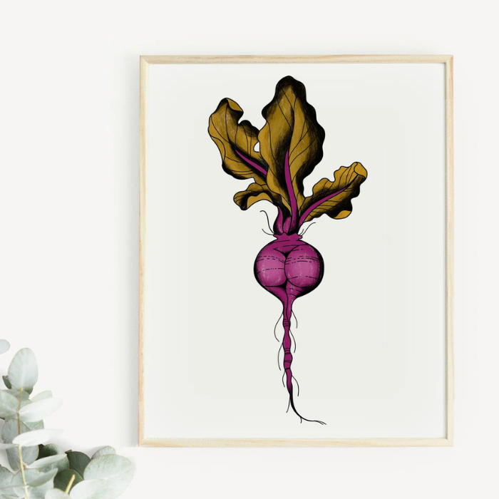 Art Print - Sexy Vegetable – Lady Beet – Greta Jane Paper Co