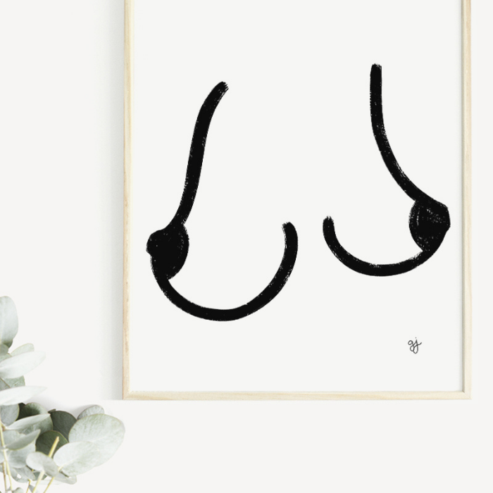 Art Print – The Lone Boobs – Greta Jane Paper Co