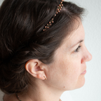 Alina Leaf Hair Wreath - Light Pink -  Nebo v Kvitah