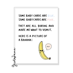 Banana Baby Card – Funny Baby Greeting Card – Greta Jane Paper Co