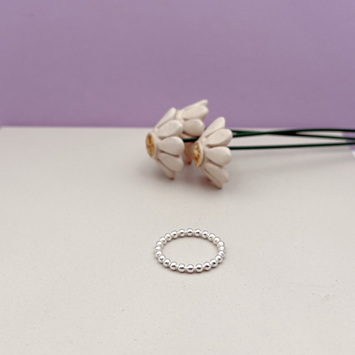 Sterling Silver Patterned Band – Stacking Ring – Tudorlily