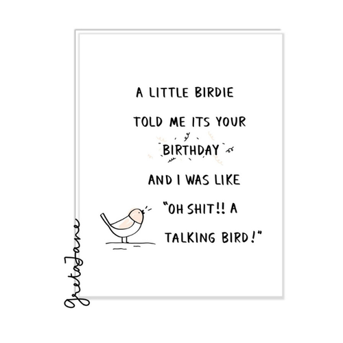 Birthday Birdie - Funny Rude Birthday Greeting Card – Greta Jane Paper Co