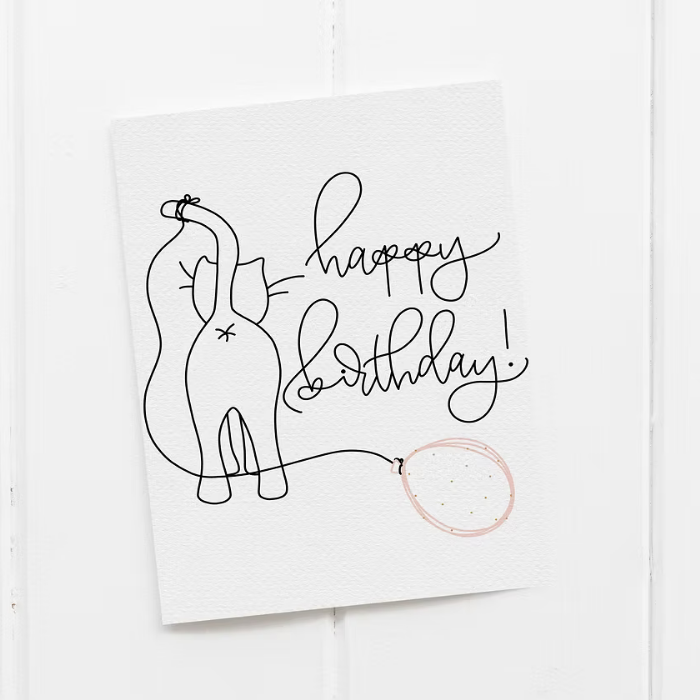 Birthday Cat - Funny Rude Birthday Greeting Card – Greta Jane Paper Co