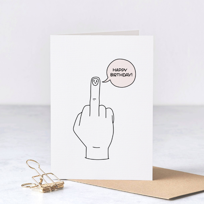 Happy Birthday F*** You Card – Funny Rude Birthday Greeting Card – Greta Jane Paper Co
