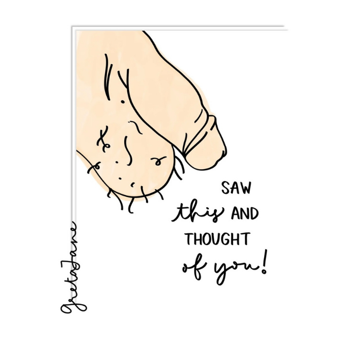 Saw This Thought of You - Funny Rude Birthday Greeting Card – Greta Jane Paper Co
