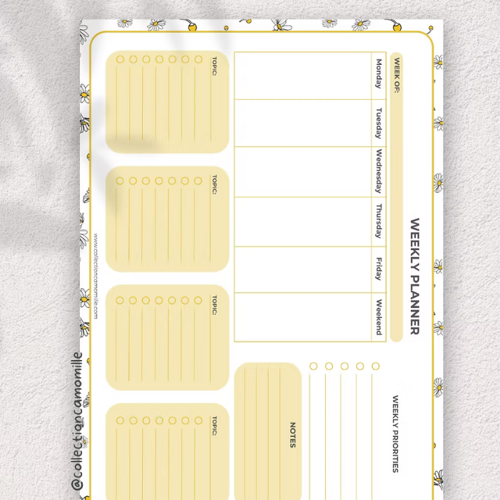 Weekly Planner Pad – Little Moi Co