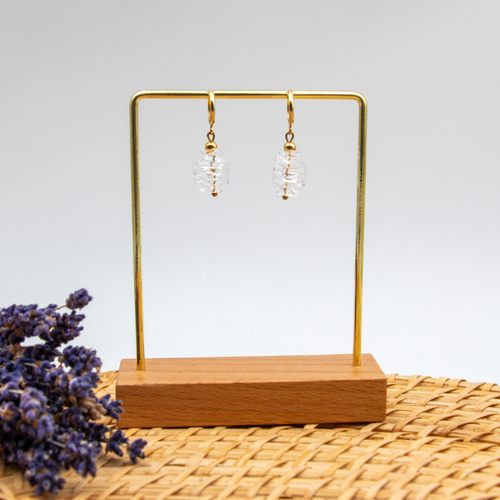 Cacoon Glass Dangling Earring - Diatomée Verre
