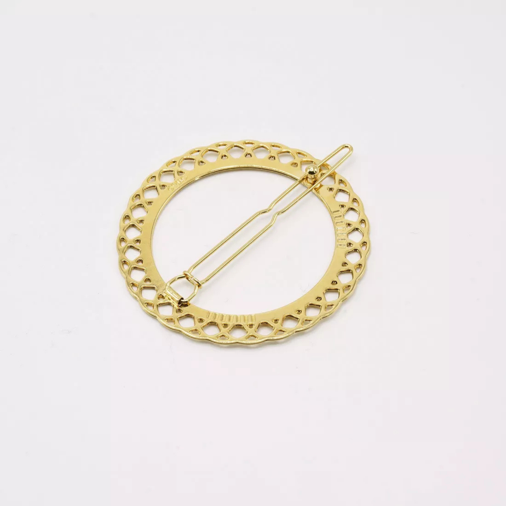 Capucine Geometric Hair Barrette - Gypso – 24k Gold Plated - Gypso