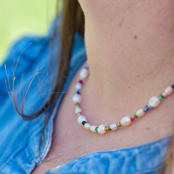 Color Love Freshwater Pearl Choker Necklace - My Lovely Pearls