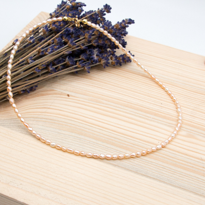 Peachy Love Freshwater Pearl Choker Necklace - My Lovely Pearls