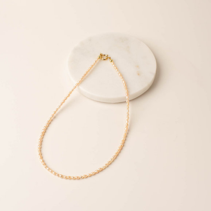 Peachy Love Freshwater Pearl Choker Necklace - My Lovely Pearls