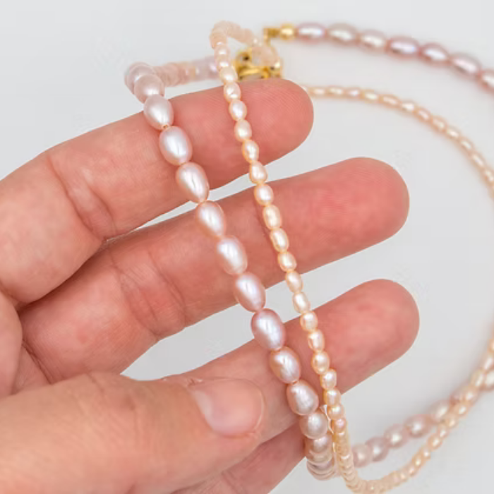 Peachy Love Freshwater Pearl Choker Necklace - My Lovely Pearls