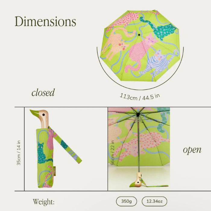 Compact Duck Umbrella – Lime Arty – Original Duckhead