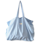 Stripe Blue – Large Cotton Tote Bag Lili Pepper