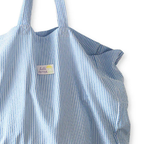 Stripe Blue – Large Cotton Tote Bag Lili Pepper