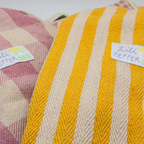 Stripes Yellow – Large Cotton Tote Bag Lili Pepper