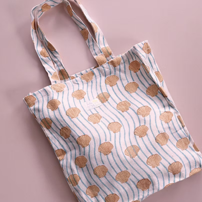 Shell – Tall Cotton Tote Bag - Lili Pepper