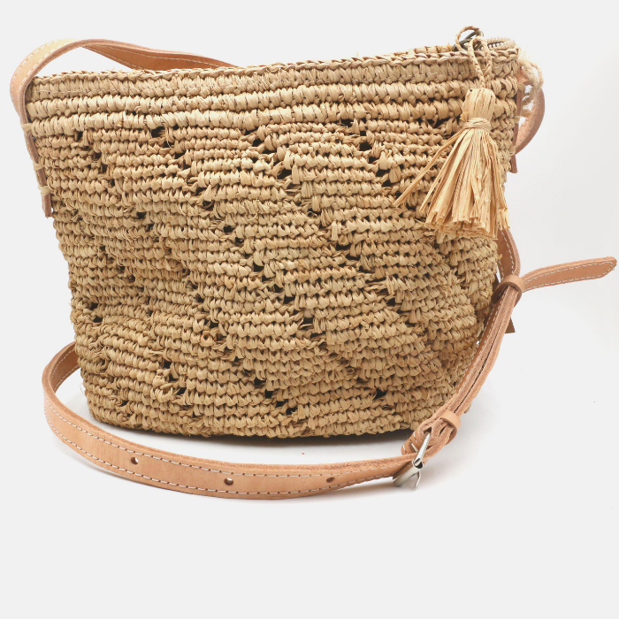 Straw Cross Body Bag – Mahenina -  Bagatelle France