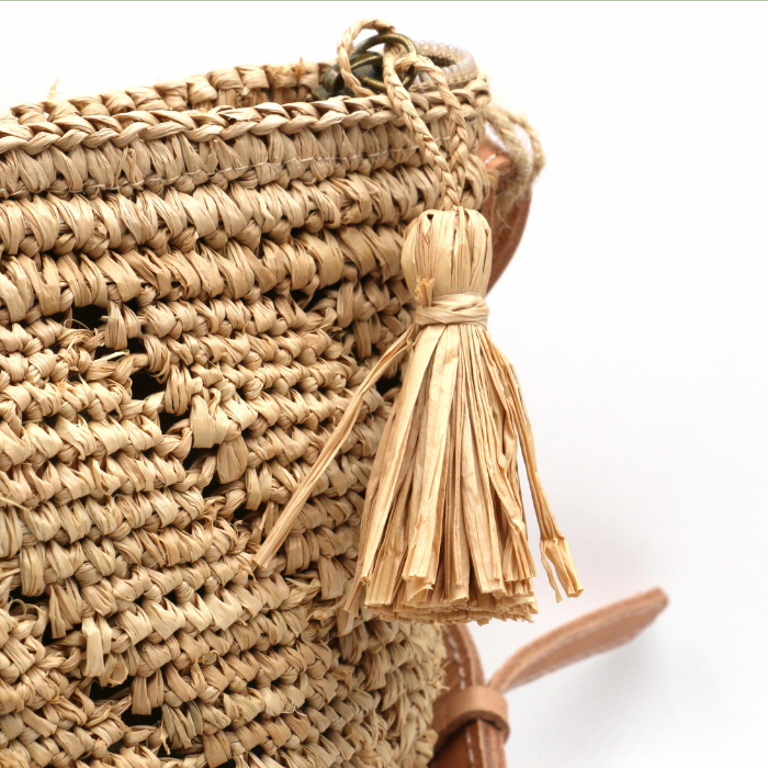 Straw Cross Body Bag – Mahenina -  Bagatelle France