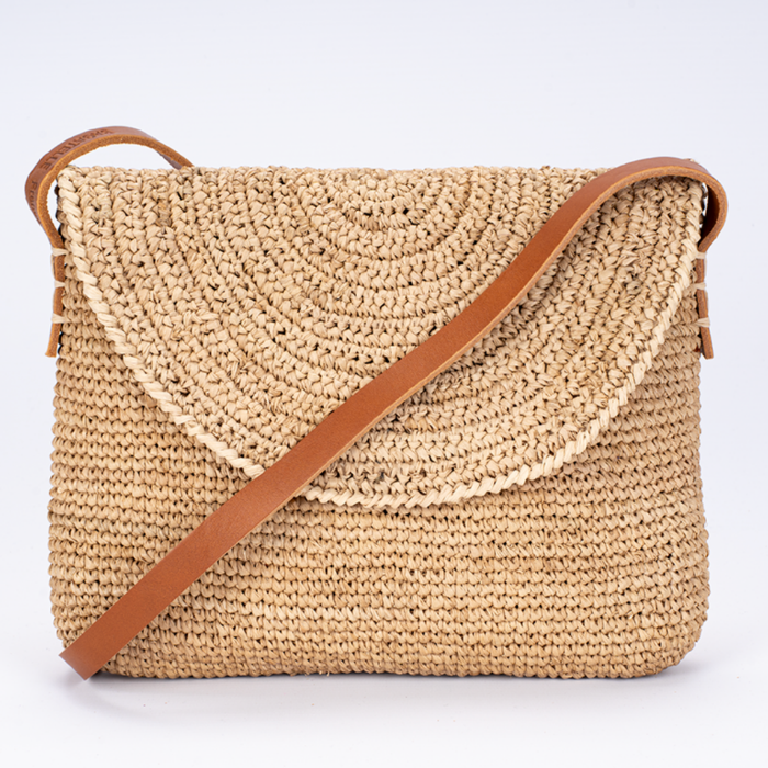Crossbody Bag Crocheted Raffia – Sorio -  Bagatelle France