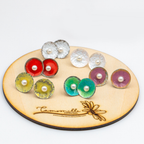 Enameled Disk With Stud Earring  – MUKE Goldsmiths