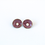 Enameled Disk With Stud Earring  – MUKE Goldsmiths