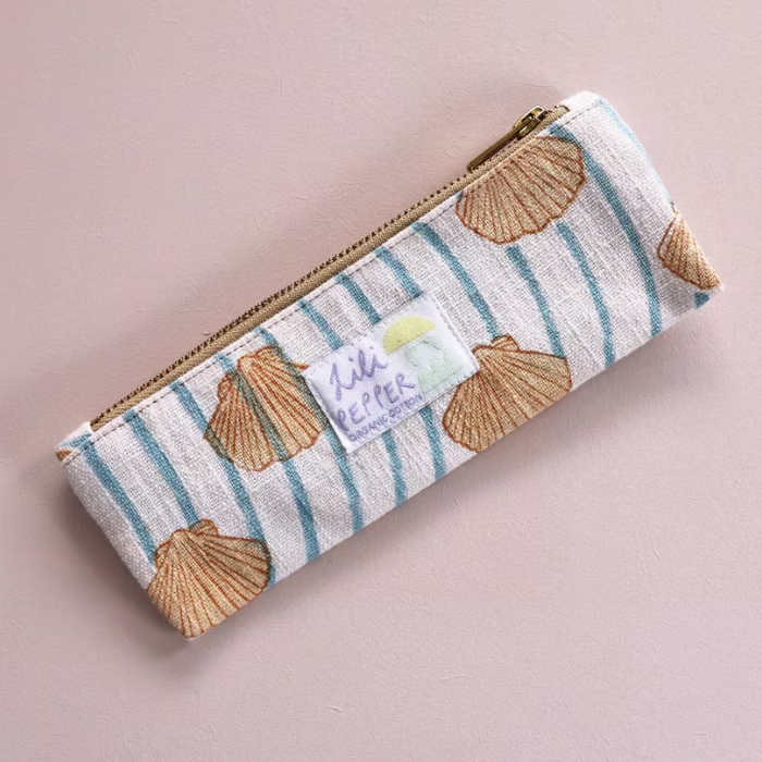 Shell - Blockprint Pencil Case – Lili Pepper