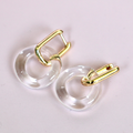 Donut Glass Creoles Hoop Earring - Diatomée Verre