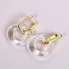 Donut Glass Creoles Hoop Earring - Diatomée Verre