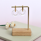 Donut Glass Creoles Hoop Earring - Diatomée Verre