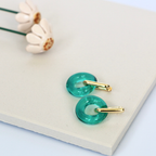 Donut Glass Creoles Hoop Earring - Diatomée Verre