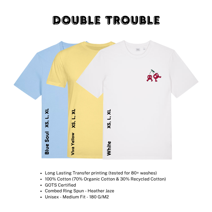 Adult Graphic Organic Cotton T-Shirt – Double Trouble – Hey Rik