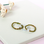 Elastic Beaded Ring - Glass Beads 3mm - Little Moi Co