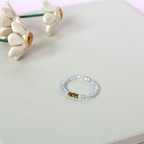 Elastic Beaded Ring - Glass Beads 3mm - Little Moi Co