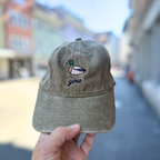 Embroidered Vintage Baseball Cap – Duck You – Beige/Tan - Little Moi Co