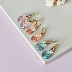 Fenra Dried Flower Earrings – Botanical Resin Drop Earrings – Astible
