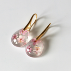 Fenra Dried Flower Earrings – Botanical Resin Drop Earrings – Astible