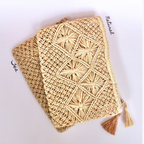 Crocheted Raffia Clutch/Pouch -  JANA – Bagatelle