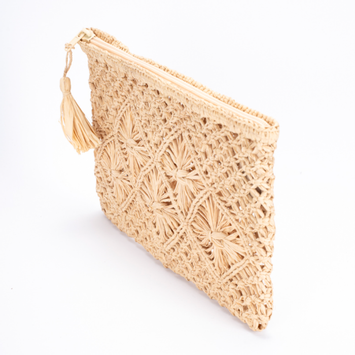 Crocheted Raffia Clutch/Pouch -  JANA – Bagatelle
