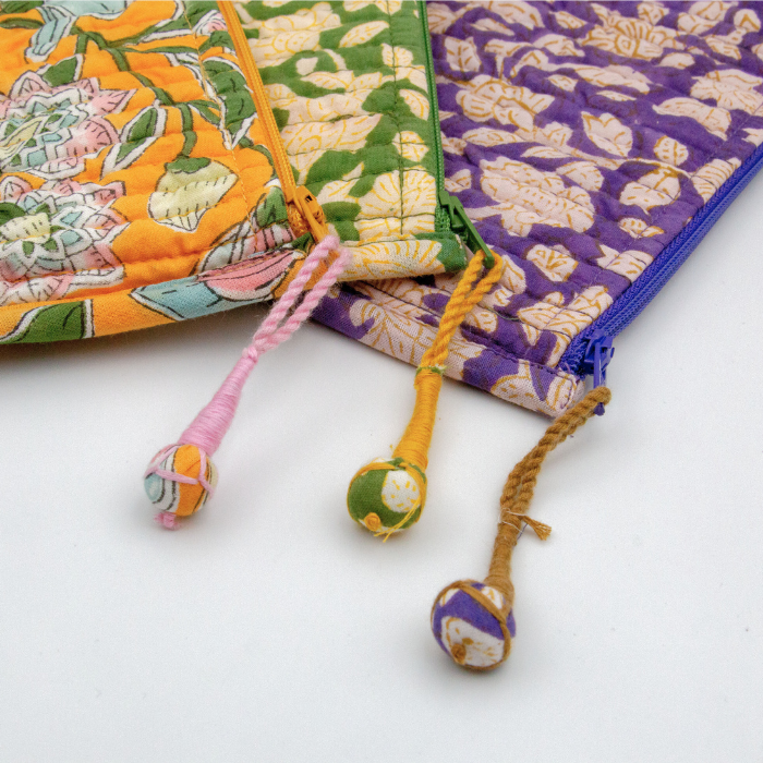 Jaya - Quilted Flat Pouch – Bonheur du Jour