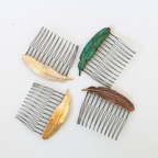 Small Floating Feather Hair Comb – Brass Hair Accessories - Cinder & Sage