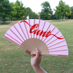 Folding Hand Fan 23cm – Cunt Glitter Script  – Fantastico Fans