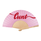 Folding Hand Fan 23cm – Cunt Glitter Script  – Fantastico Fans