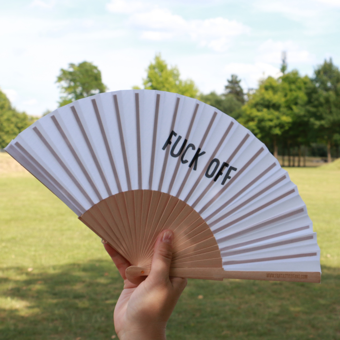 Folding Hand Fan 23cm – Fuck Off – Fantastico Fans