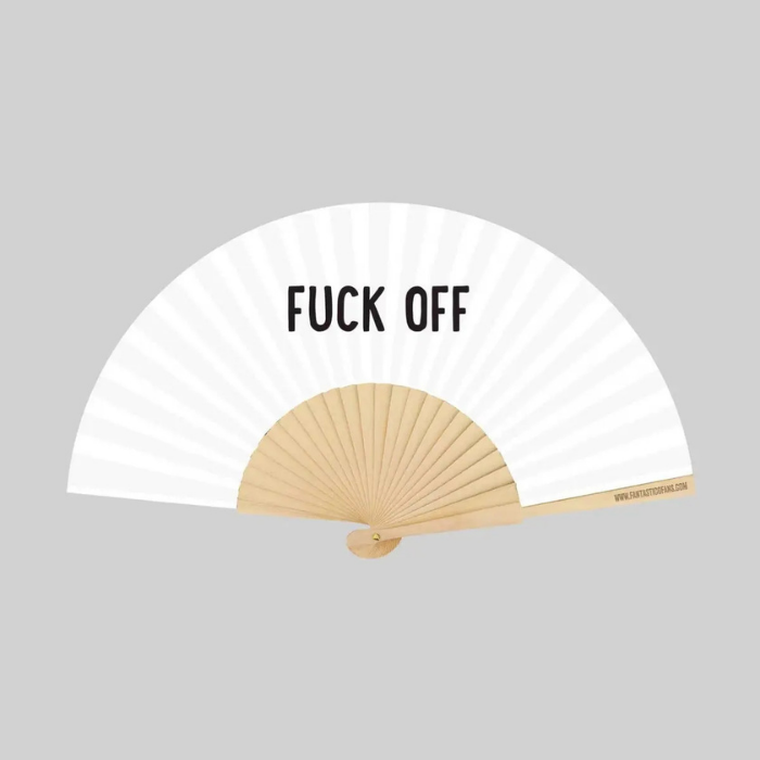 Folding Hand Fan 23cm – Fuck Off – Fantastico Fans