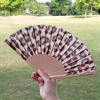 Folding Hand Fan 23cm  – Leopard  – Fantastico Fans