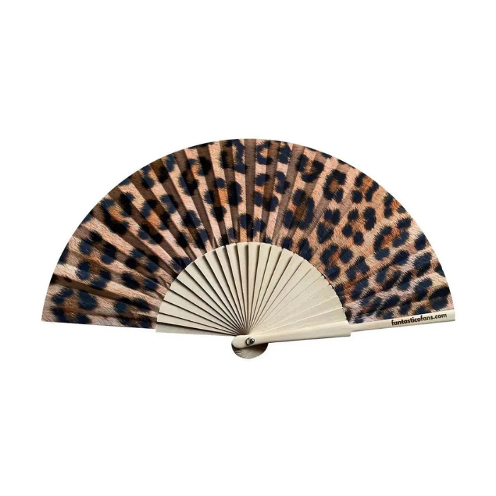 Folding Hand Fan 23cm  – Leopard  – Fantastico Fans