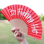 Folding Hand Fan 23cm  – It's Fucking Hot  – Fantastico Fans