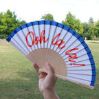 Folding Hand Fan 23cm  – Ooh la la – Fantastico Fans