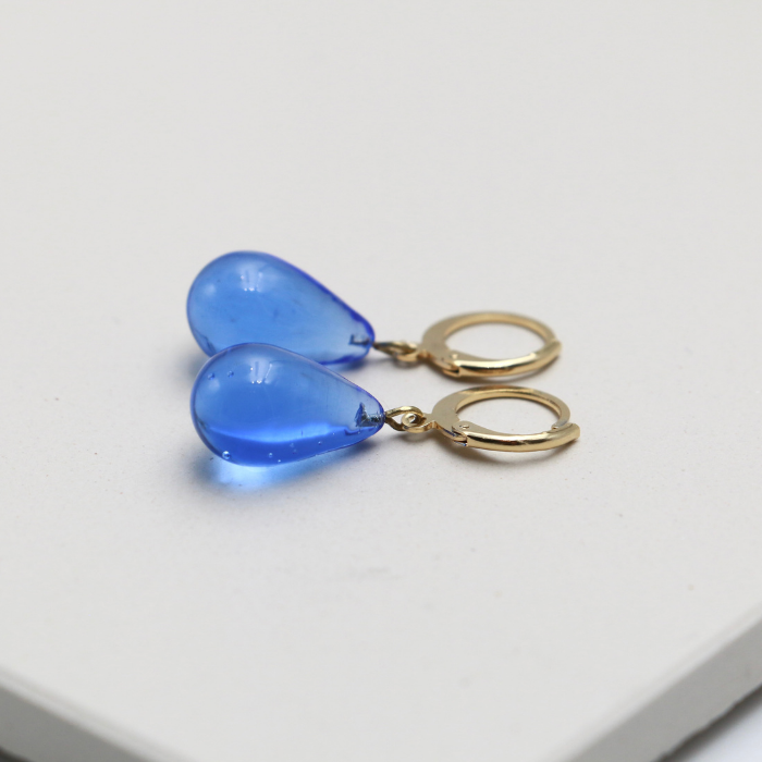 Glass Drop-Pendant Earrings – Diatomée